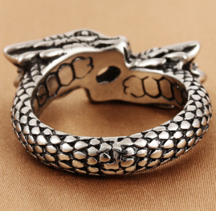 Dragon Power Titanium Steel Ring – Bold, Timeless Statement